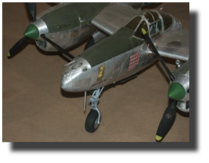 Lockheed P-38 Lightning. Scratch built in metal by Rojas Bazán. 1:15 scale.